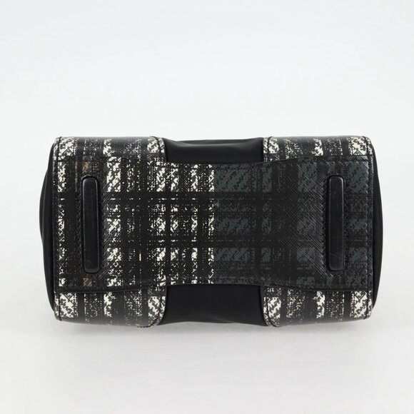 PRADA Hand Bag Nylon Leather 2way Black Silver Auth 116542AM - Picture 6 of 16